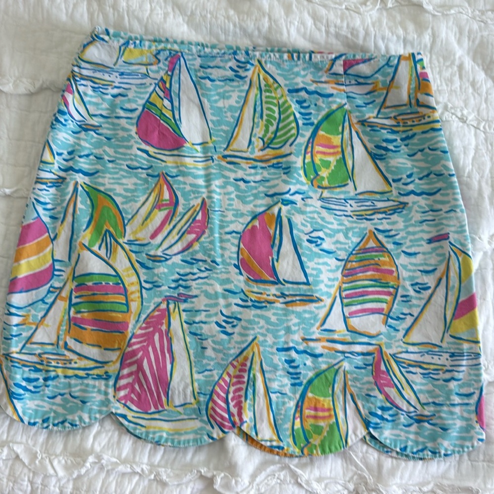 Lilly Pulitzer sailboat skirt. Size 6